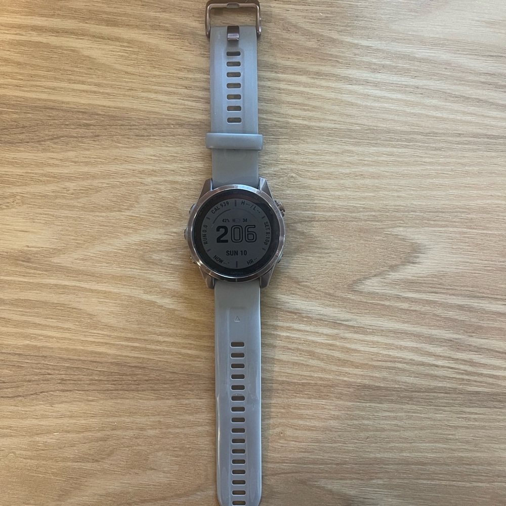 Garmin Silver and Gray Smartwatch